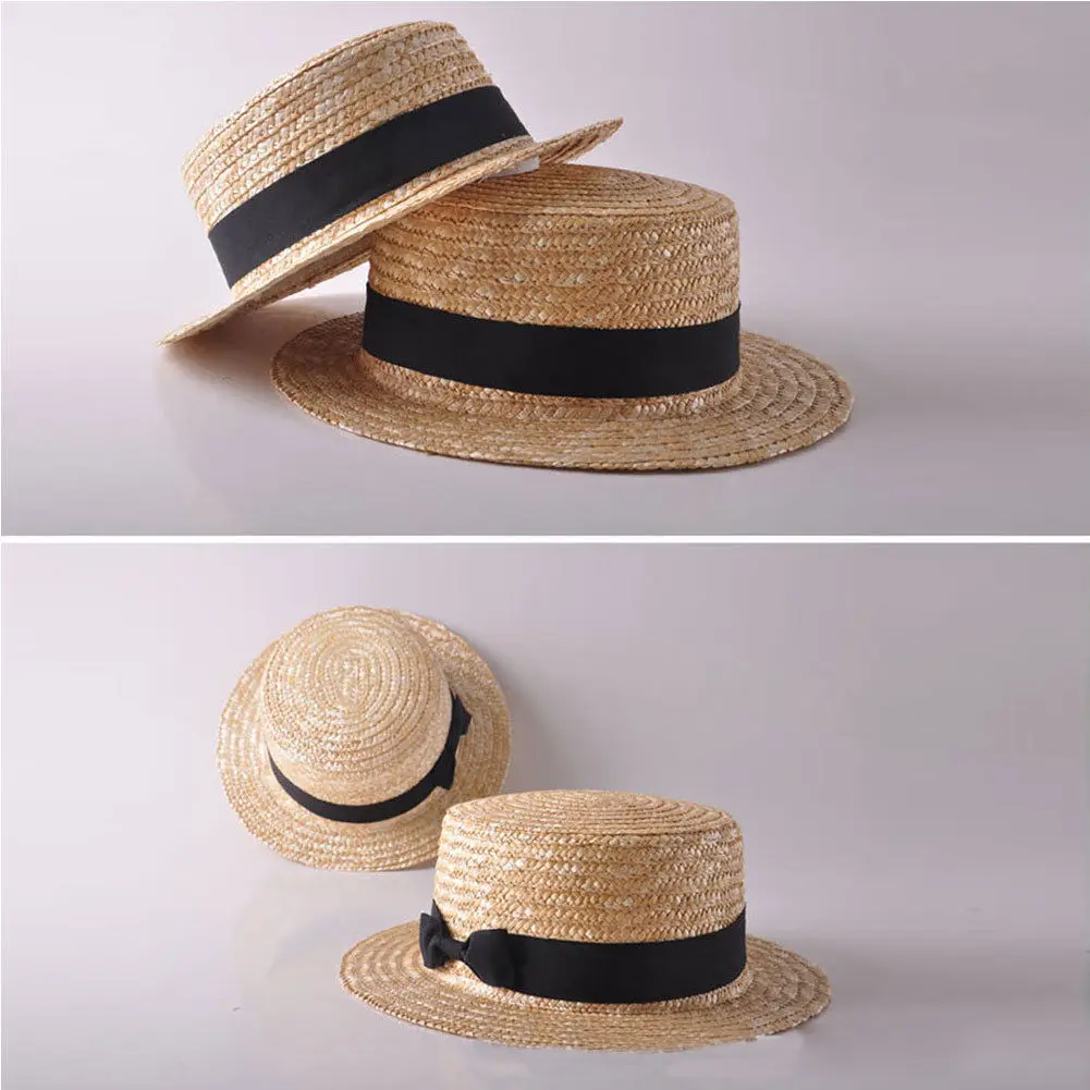 New Classic Beach Hat Women Kid Baby Girl Sunhat Family Matching Straw Summer Beach Outdoor Straw Hat Boho Style Cap Sunhat