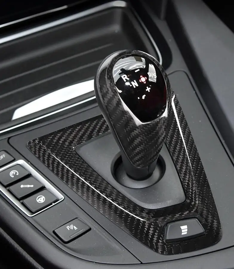 

M3 M4 Dry Carbon Fiber Gear Shift Knob Cover Sticker Interior Trim for BMW M2 F87 M3 F80 M4 F82 F83 M5 F10 M Performance