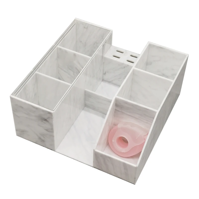 Acrylic Clear Eyelash Grafting Tools Storage Box Beauty Eyelashes Eyelash Brush Tapes Cotton Swab Tweezers Organizer Case Makeup