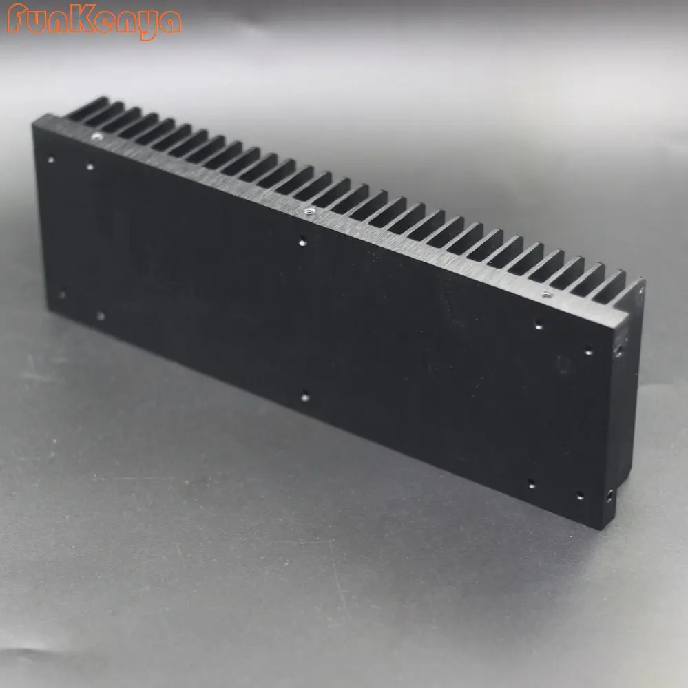 Anodized Aluminum Radiator 250x82x33mm DIY Aluminum Chassis Heat Sink 250mm Anodizing Black Heatsink