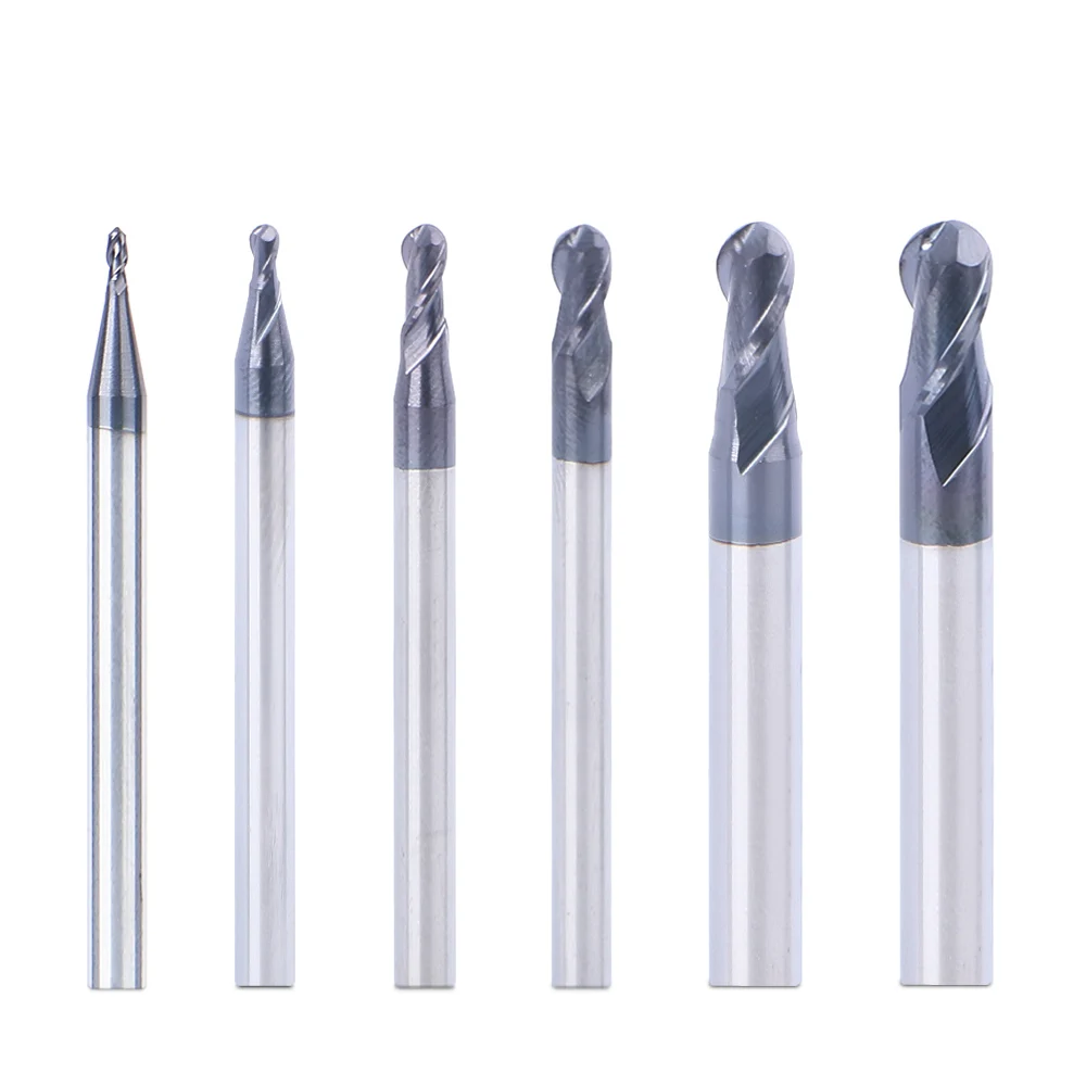 

50mm ball nose end mill 2 flutes Endmills cnc end milling cutter for metal face and slot machining hrc45 coated end mills