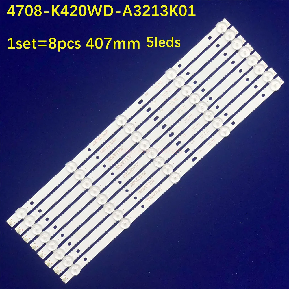 

LED Backlight Strip 5leds K430WDR A1 4708-K43WDR-A1213K For LE42D88 43PFF5451 43PFF5455 43PFF5459 43PFF5358/T3 43PFF3250/T3