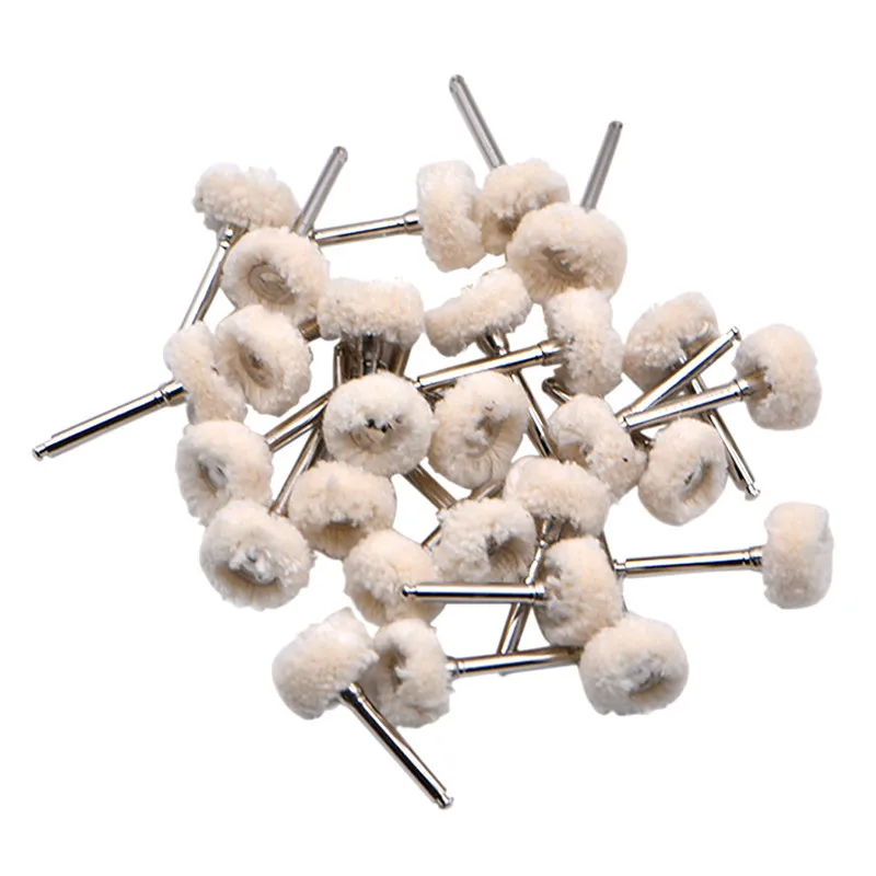 10Pcs/bag Dental Polishing Wheel Wool Cotton Polishing Teeth Polisher Brushes Polishers for Low Speed Contra Angle Handpiece