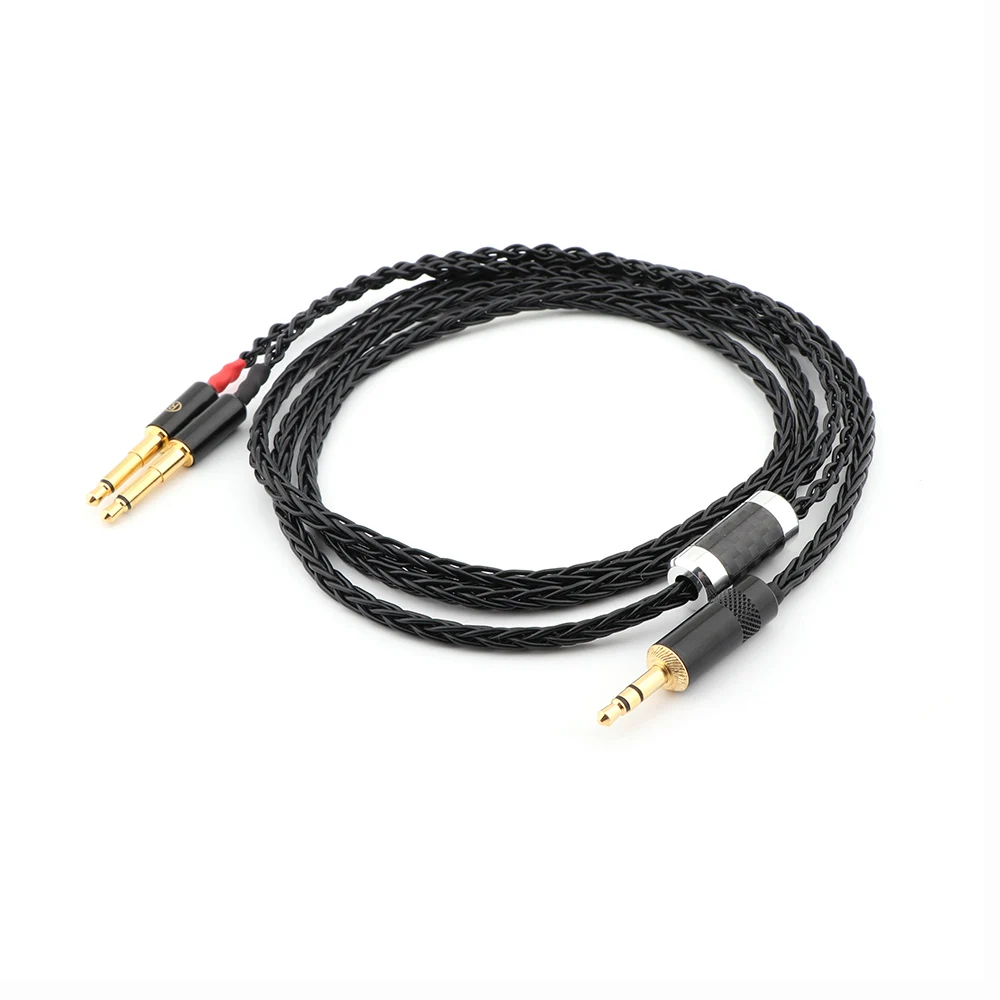 

High Quality 8 Cores 3.5mm Stereo Plug Audio Upgrade Cable for Meze 99 Classics T1P T5P t1 d8000 MDR-Z7 D600 D7100 Headphone