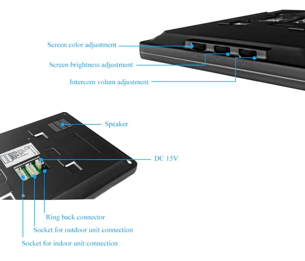 6-12 Units Apartment Video Intercom System 7 Inch Monitor Video Door Phone Intercom System Wired  Home Video Doorbell kit