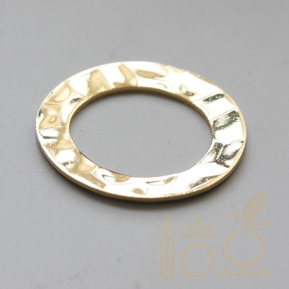 Solid Brass Textured Ring - Loop 27mm (3896C-V-271)