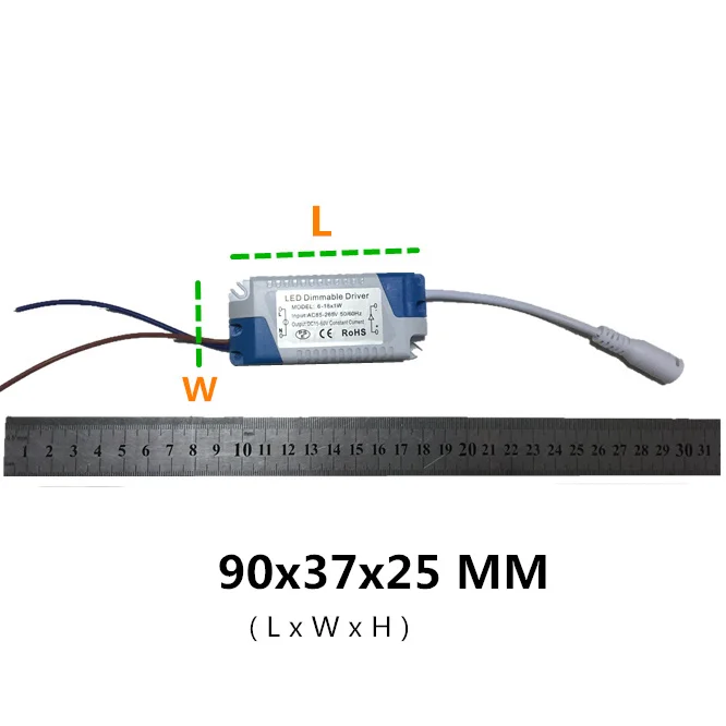 LED sürücü 6-18W 7W 12W 15W kısılabilir güç kaynağı AC85-265V DC18-60V ışık trafo güç kaynağı adaptörü tavan lambası