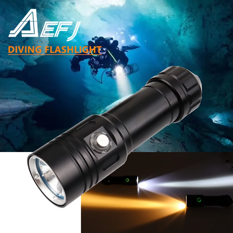 

Super bright Diving Flashlight L2 LED IPX8 highest waterproof rating Professional diving light Powered by 18650 or 26650 battery