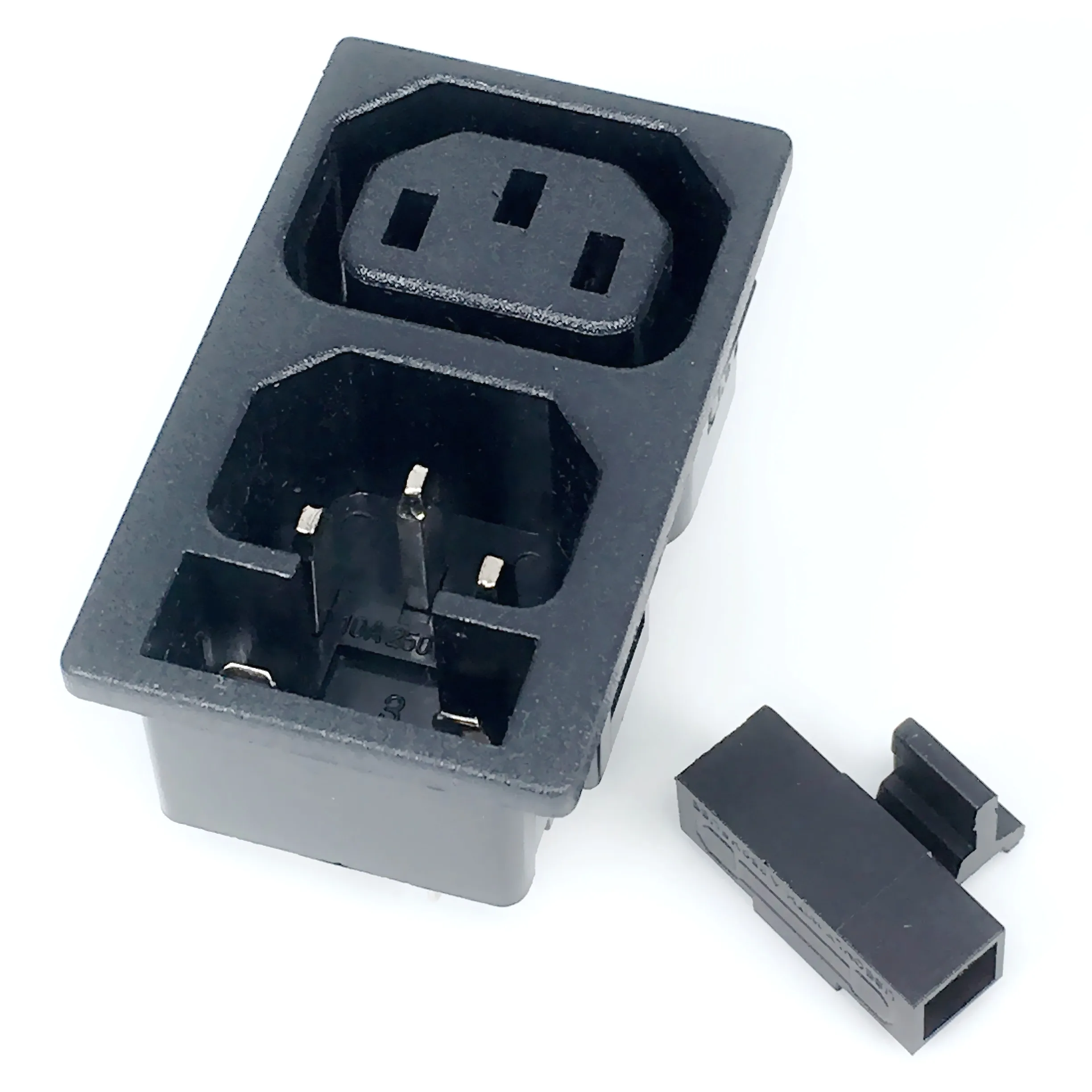 Wholesale 250v 10a IEC320 C13 C14 AC PDU UPS 2way fused power desktop outlet Embedded electrical Panel Receptacle AC socket