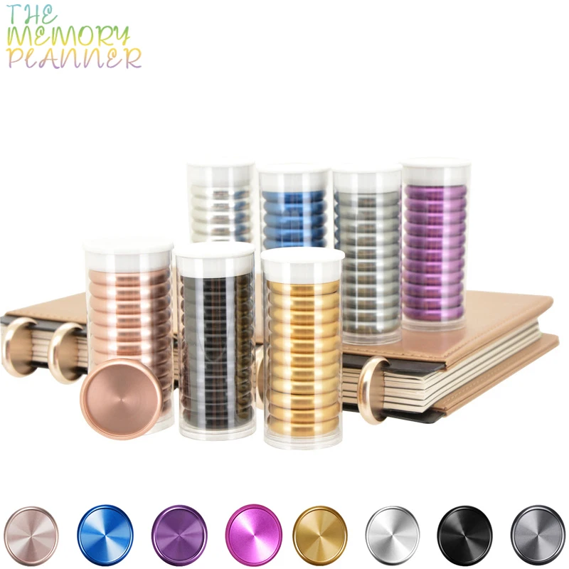 11pcs 38mm Metal Ring Binder Mushroom Hole Loose-leaf Rings Notebook Accessories Binding Ring Metal Disc Binding Planner Rings