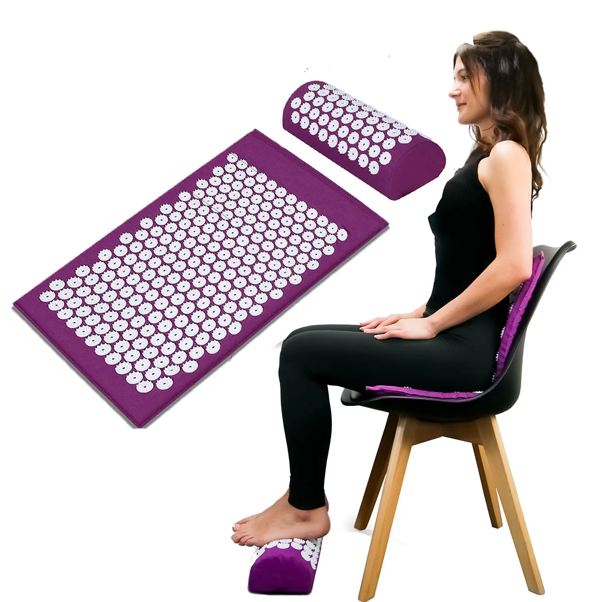 Acupressure Mat for Body Massage Relieve Stress, Back Pain Spike Cushion Yoga Acupuncture