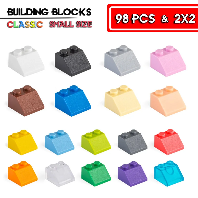 

98 pieces of building blocks 2x2 oblique brick educational creative brick compatible with brand children's toys