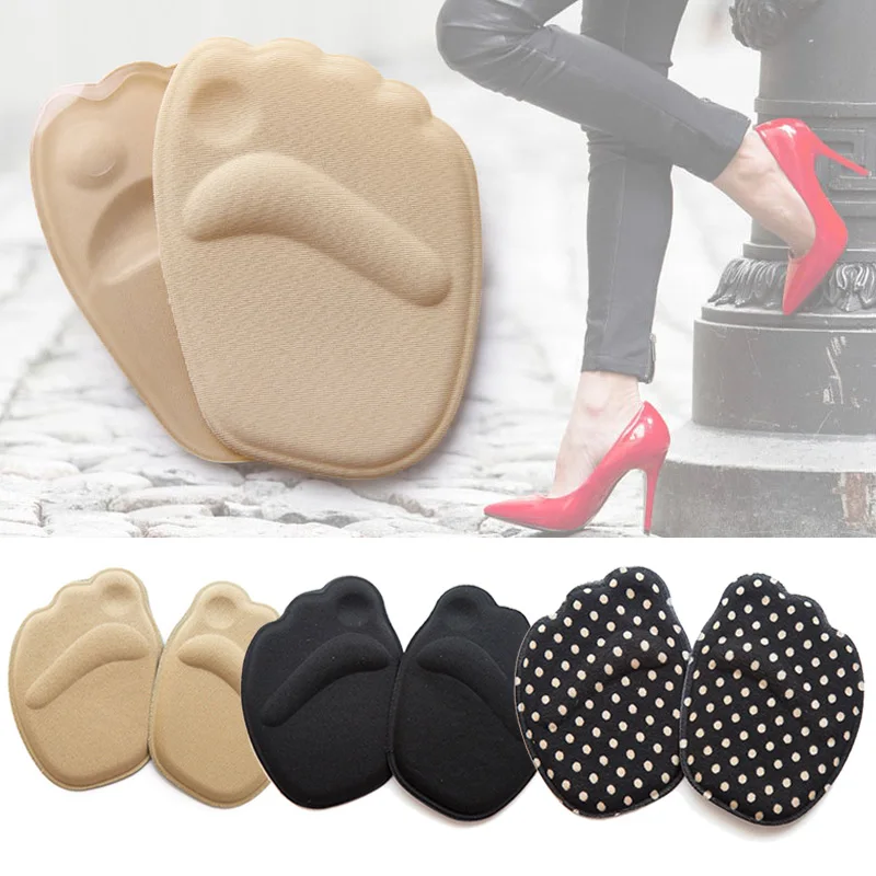 1Pairs Sole High Heel Foot Cushions Forefoot Anti-Slip Breathable Shoes Pad Soft Inserts Insoles