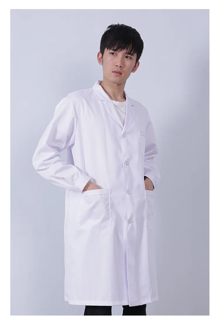 Uniforme de médico para mujer, abrigo blanco para enfermera, monos de laboratorio, politipo, venta de fábrica, abrigos blancos para hombres y mujeres, 2023