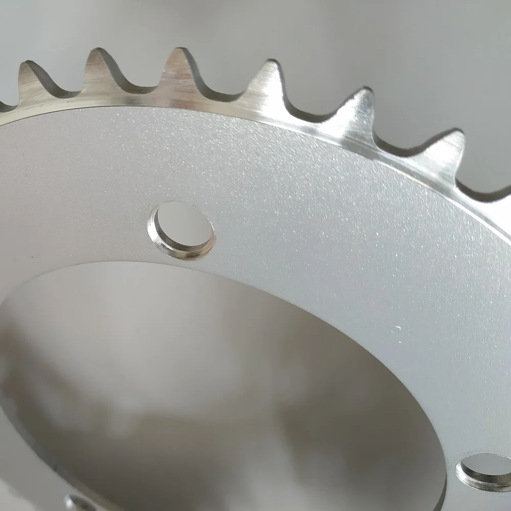 Fixed Gear Chain Ring 44T 46T 48T 50T 52T 53T Fixie Road Track Bike Chainwheel Single Speed 130mm BCD Chainring Silvery
