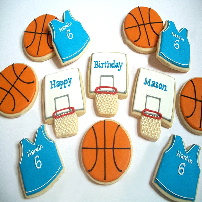 3pcs/set Basketball Series Cookie Cutters Metal Sports Theme Basketball Stands/Shirt/Basketball 3D DIY Biscuit Molds