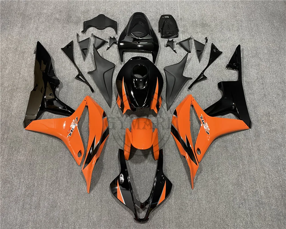 

Suitable for Honda CBR600RR, CBR600 RR 2007-2008 motorcycle ABS injection fairing kit, F5 CBR 600RR body black orange fairing