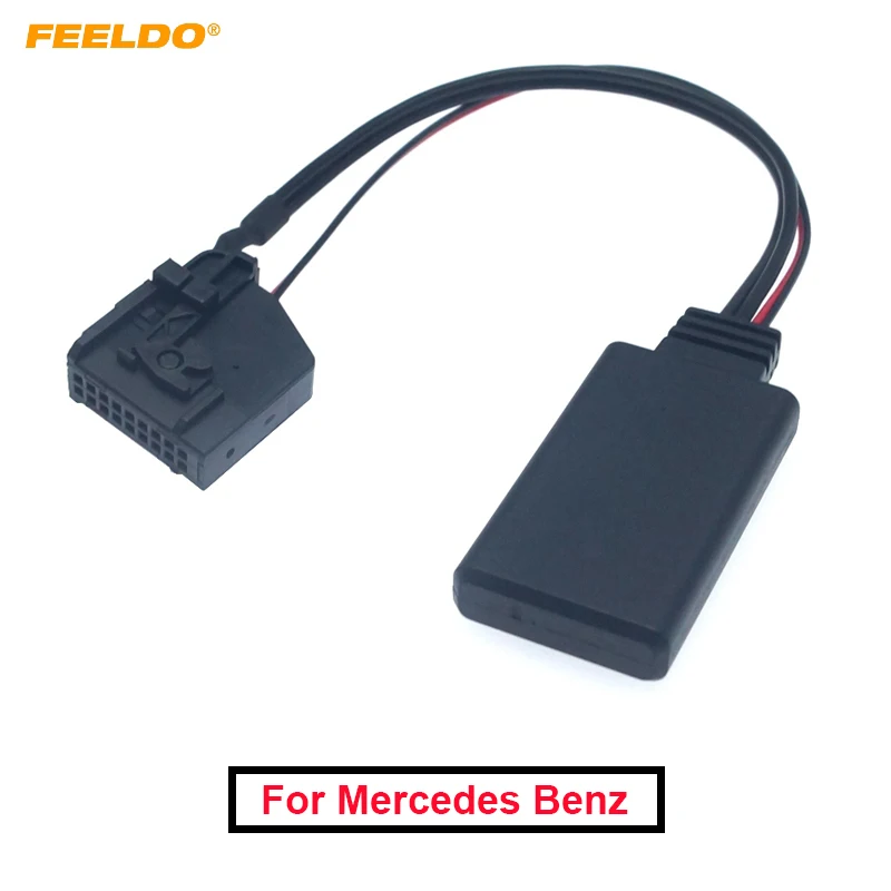 

FEELDO Car Stereo Audio Interface Bluetooth Wireless Module Aux Cable Adapter For Mercedes Comand 2.0 W211 W164 Receiver Jun5