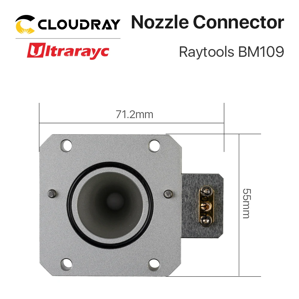 Ultrarayc 섬유 레이저 노즐 커넥터 Raytools BM109 절단 헤드 부품 F200, 섬유 레이저 금속 절단 기계용