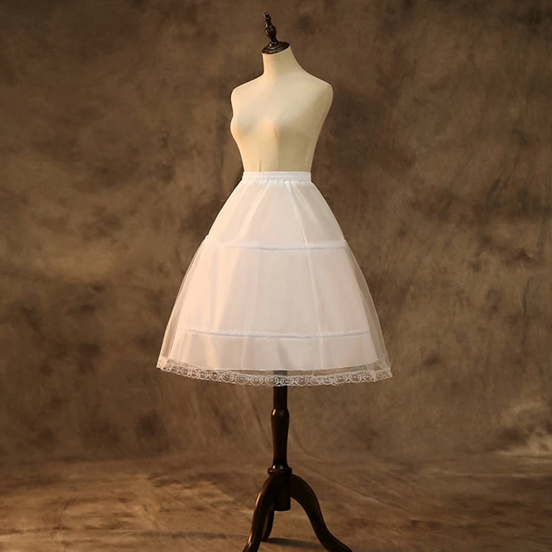 Nuovo arrivo nero bianco bambino balletto sottoveste volant breve crinolina sottoveste da sposa signora ragazze bambino sottogonna jon-