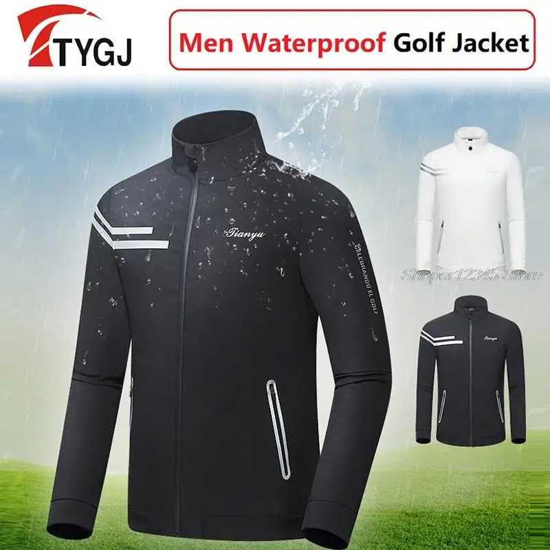 2021 Autumn Winter Men Golf Jackets Waterproof Full Zipper Casual Jacket For Male Windproof Keep Warm Golf Apparel Sports Coat