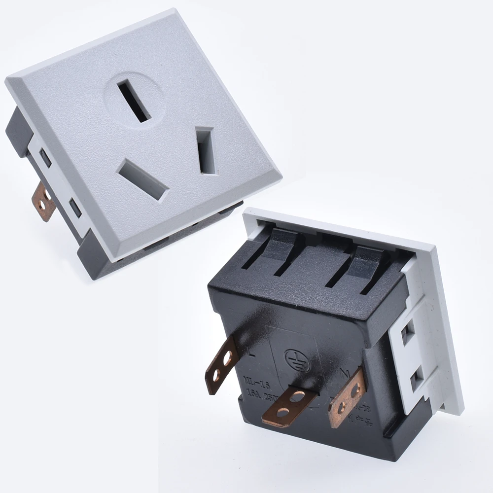 power socket embeddedCard-type TO PROTECT THE DOOR AU 16A250V Australian standard desktop socket DC charging power socket module