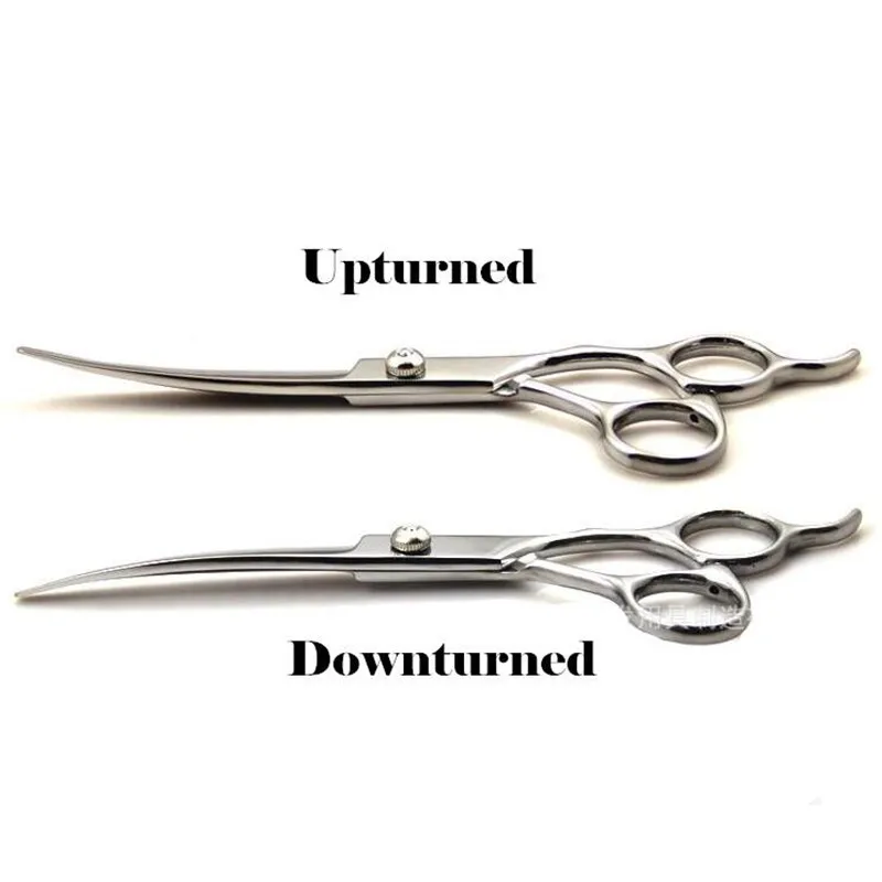 7 '' Japan 440c pet dog grooming Curved berber hair cutting scissors dog sissors barber haircutting shears hairdressing scissors