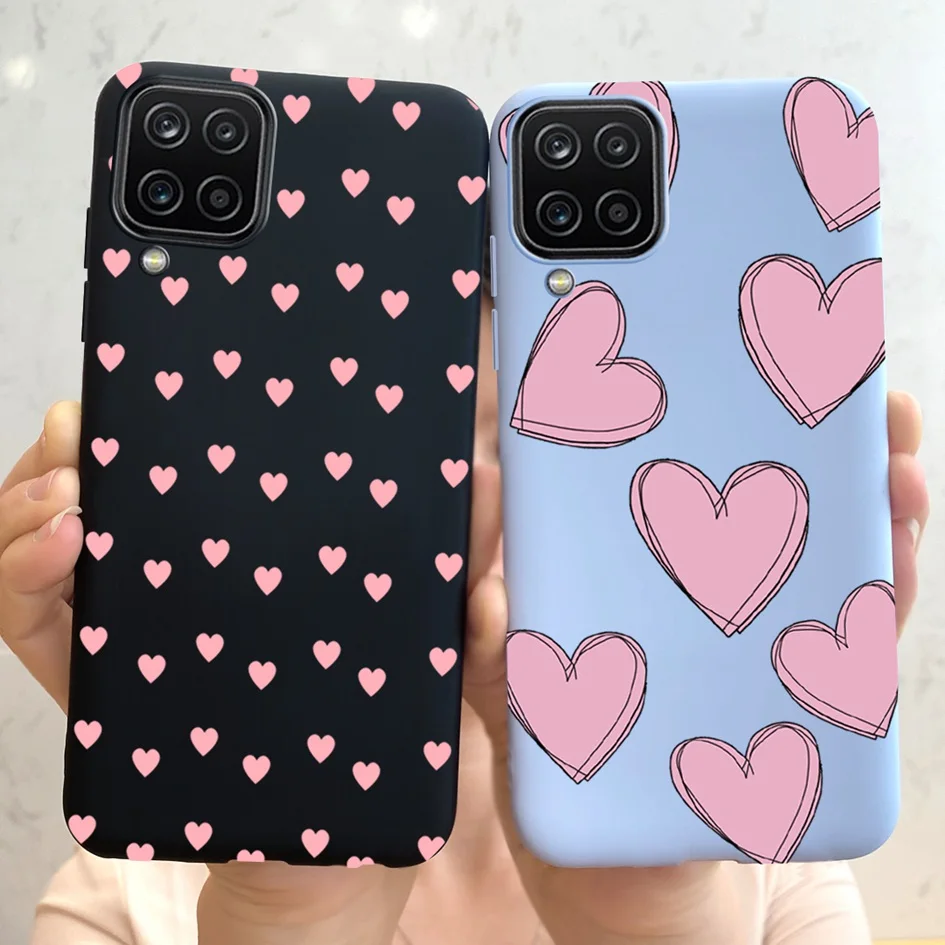 For Samsung Galaxy A12 Case Samsung A42 5G Lovely Heart Cover Back Fundas For Samsung A 12 SM-A125F SM-A426B A 42 5G Phone Cases