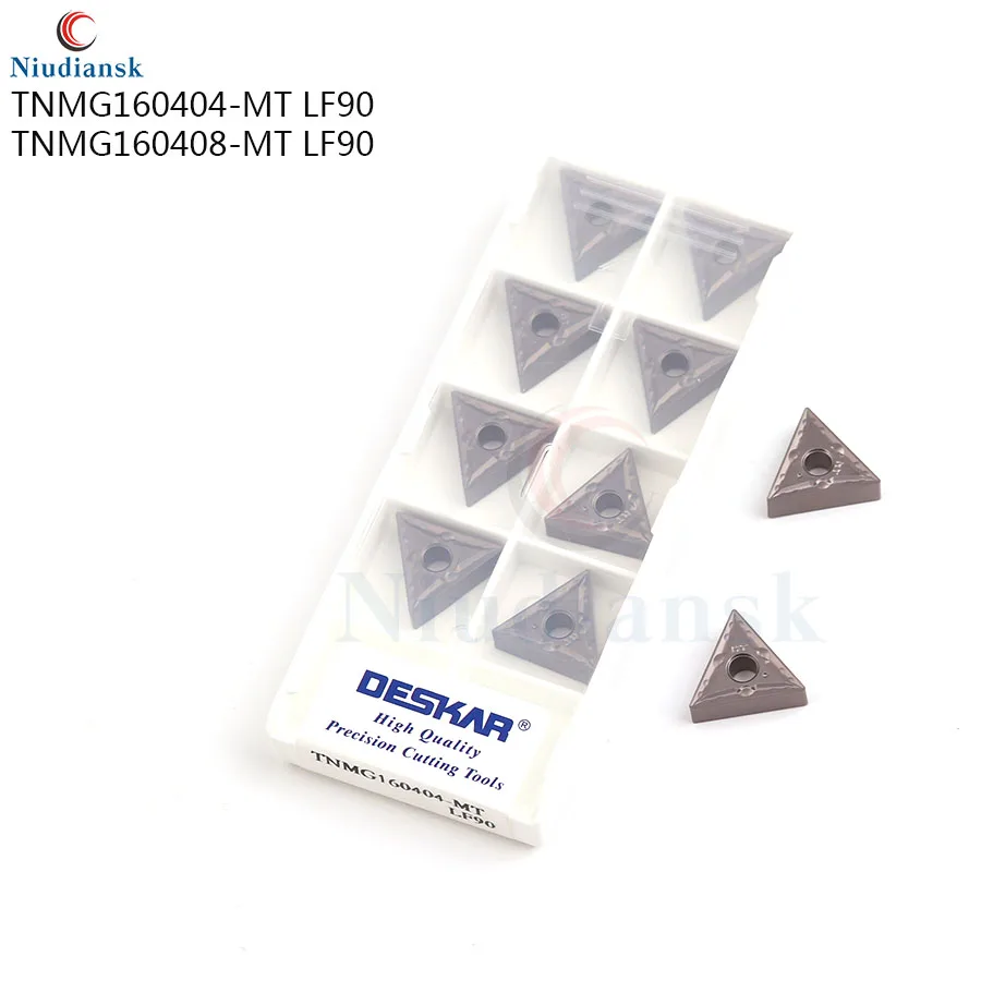 เหมาะสำหรับตัดเหล็กTNMG160404-MT LF90 TNMG160408- MT LF90คาร์ไบด์แทรก,Cermetแทรก,เครื่องกลึงCNCเครื่องมือ10PCS