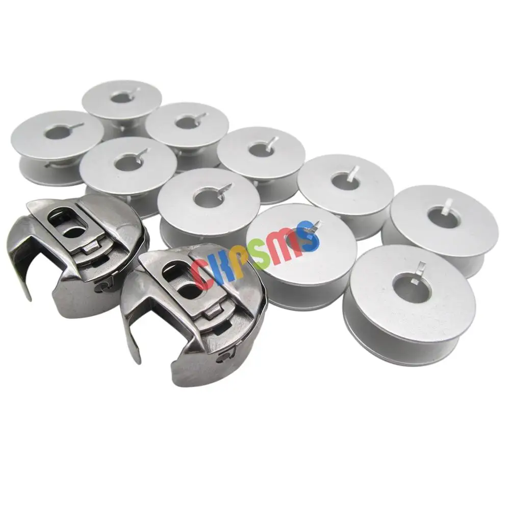 #9033A 10PCS+BC-PF9076-NBL 2PCS BOBBINS& BOBBIN CASES FIT FOR PFAFF 138 238 335 437 1212 2022 6120 7560+ CONSEW 277R