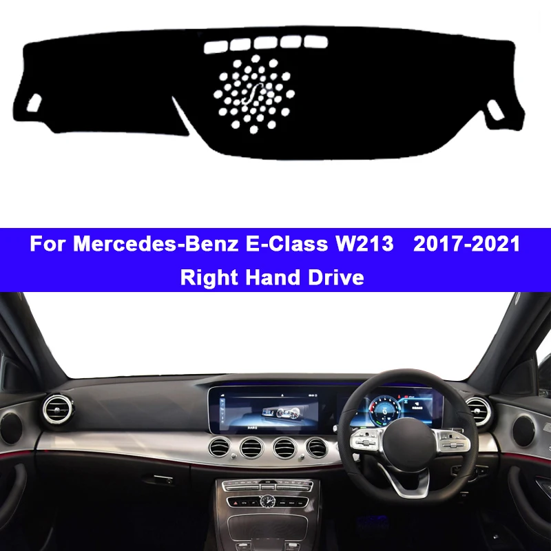 Car Dashboard Cover DashMat Carpet Cape For Mercedes-Benz E-Class W213 2017 - 2021 LHD RHD E-Klasse E200 E250 E300 E220d AMG