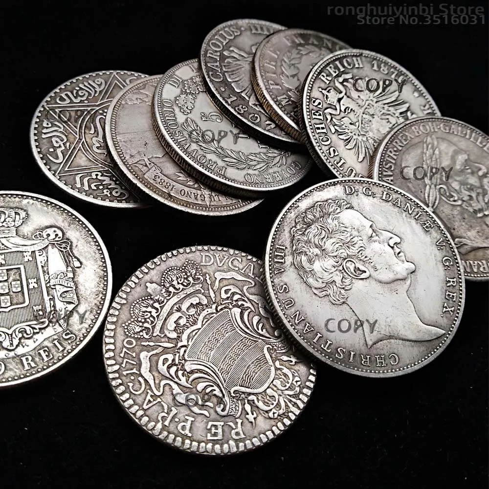 10pcs Different Countries Copy Coin Collection Gift Antique Imitation Coins