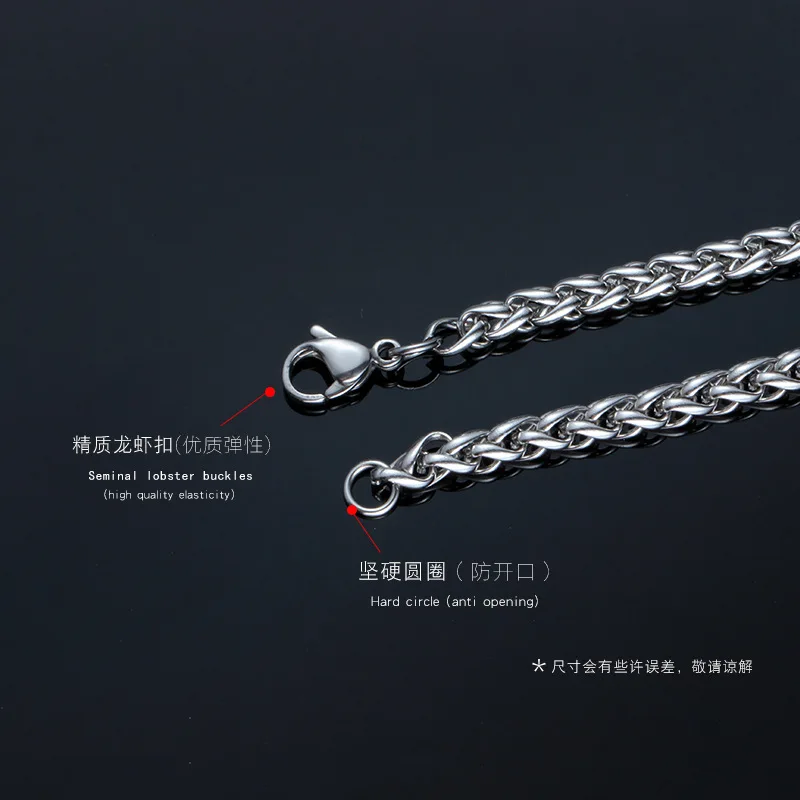 Cheap Width 3MM Stainless Steel Keel Chain Necklace Fashion Men Link Necklace Hip Hop Rock Jewelry Length 50-70CM drop shipping