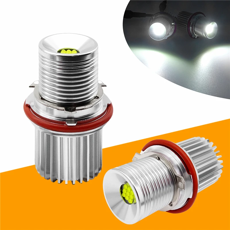 2 Pcs 45w Car LED Headlight White Angel Eye Bulbs Ring Marker Error Free Lamp for BMW 5 6 7 X3 X5 Series E39 M5 E60 E87 E61 E53