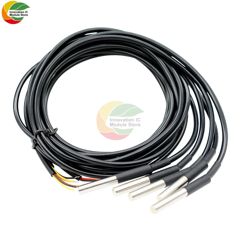 New 1 Piece Waterproof Digital Thermal Probe Temperature Sensor DS18B20 With Length 1M Cable