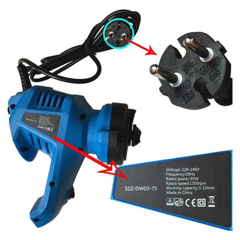 Imagem -02 - Plug Rolling Drill Sharpener Moedor de Broca Elétrico Afiador de Moagem para Iniciantes Uso Faça Você Mesmo 220v ue