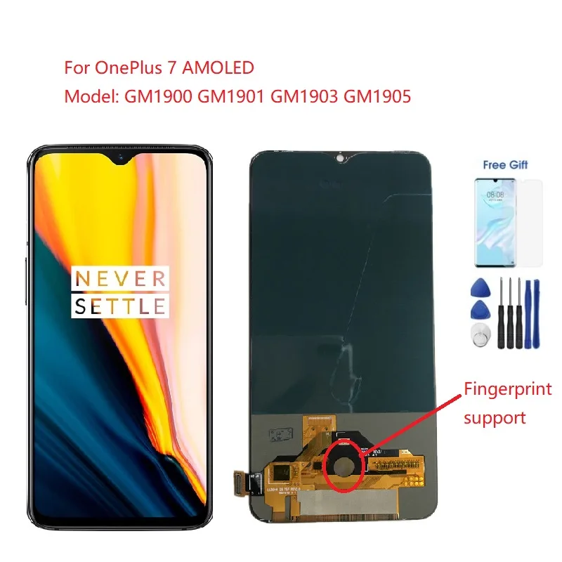 

OLED For DISPLAY ONEPLUS 7 Lcd GM1900 GM1901 GM1903 GM1905 TOUCH SCREEN Digitizer For OnePlus7 Display 1+7 LCD Display Touch