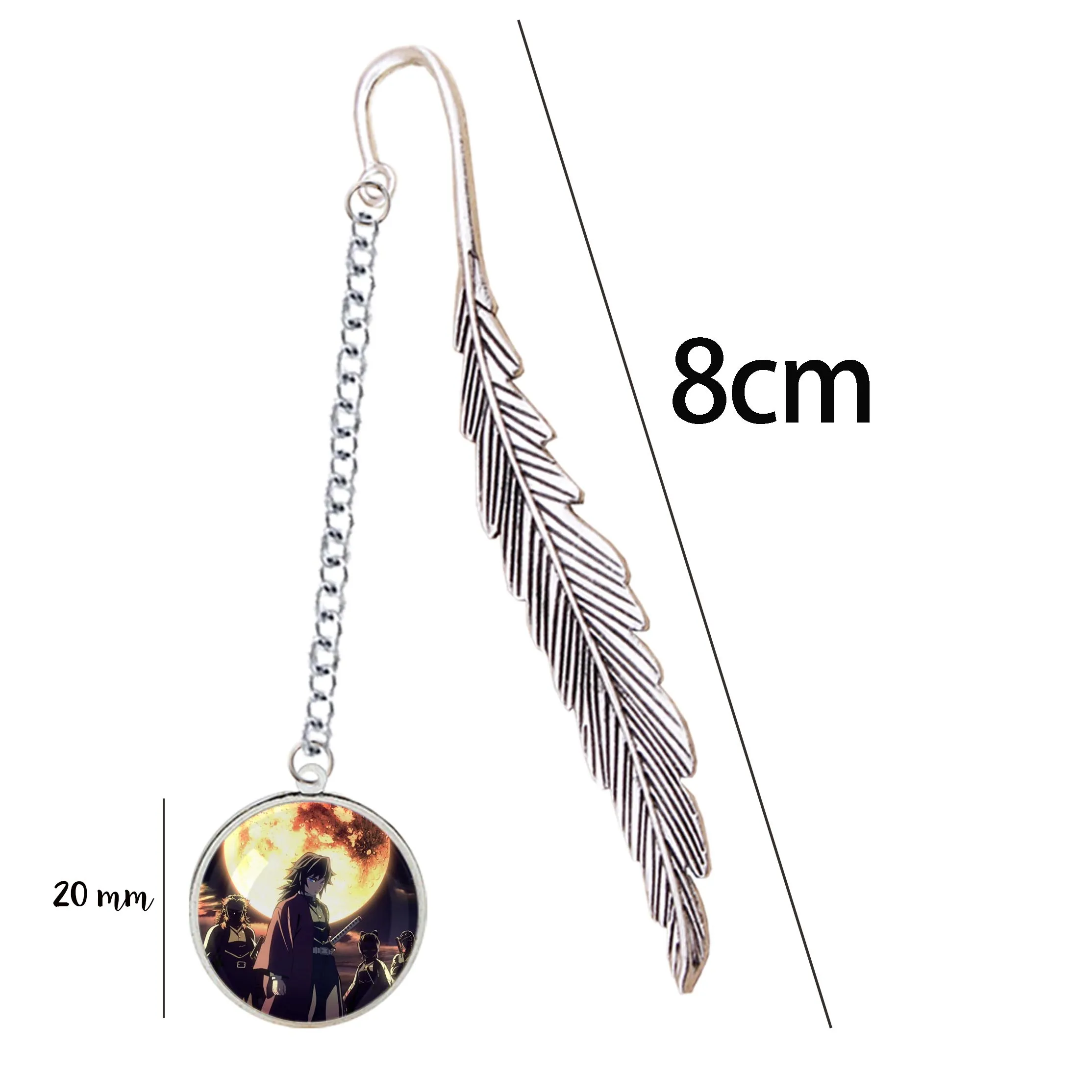 8CM Anime Bookmark Demon Slayer Kimetsu No Yaiba Manga Pendant Kamado Nezuko Tanjirou Harajuku Graphi Cosplay Prop For Notebook