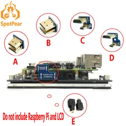 LCD HDMI Adapter connector For Raspberry Pi Pi5 4B 3B