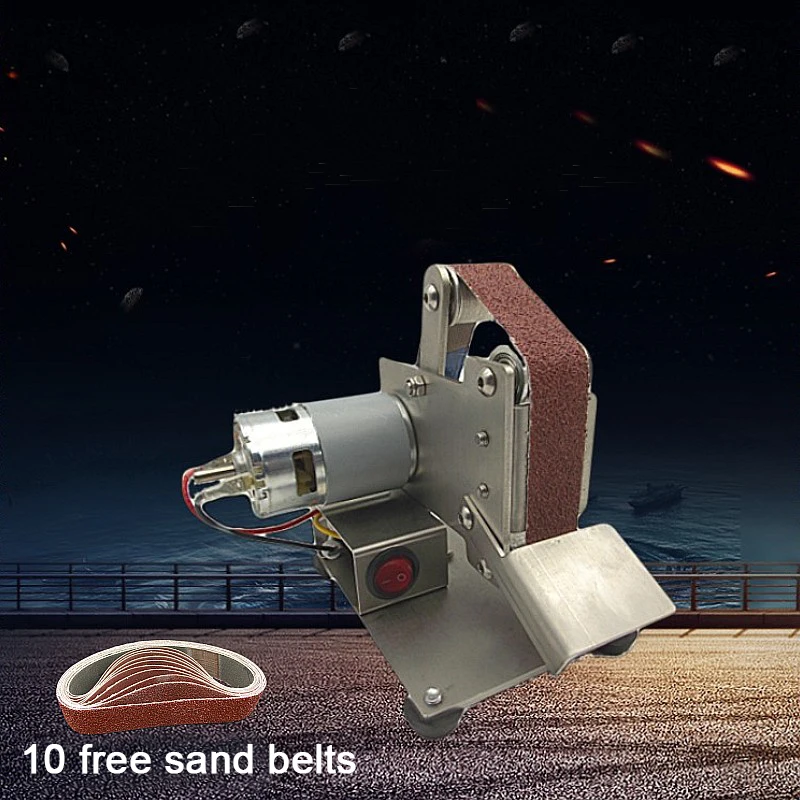 

Free Shipping Mini Small Mini Belt Machine DIY Polishing Machine Grinding Machine Fixed Angle Sharpening Machine Blade Desktop