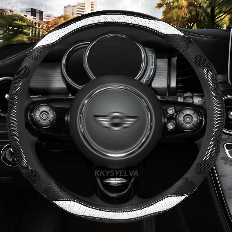 Microfiber Leather Non-slip Car Steering Wheel Cover for MINI Cooper R56 Clubman Countryman Clubvan Coupe Auto Accessories