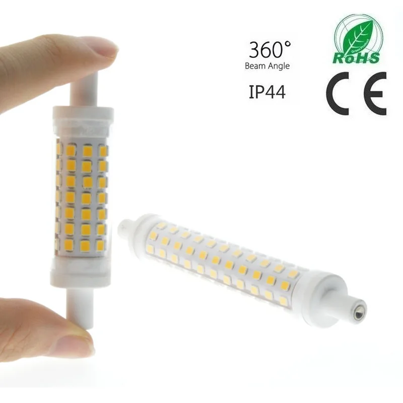 Keramik 118mm LED R7s Licht 10W 240 Grad Winkel ersetzen W J118 Halogen Röhren lampe V