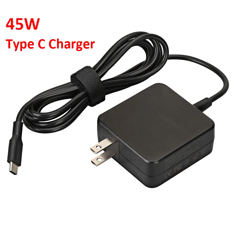 USB Type-C AC Charger 45W Fit for Lenovo Chromebook S330 C340n 300e 500, ThinkPad  T480s T580  5A10K34718