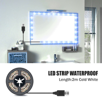 LED Make up Mirror Light Strip USB Hollywood Vanity Mirror Lamp Tape Bathroom Dressing Table Lighting Dimmable LED Wall LampTape