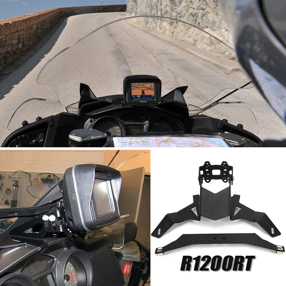 Navigateur GPS pour moto, chargement USB, support de téléphone pour BMW R 1200 RT 2013 2012 2011 2010