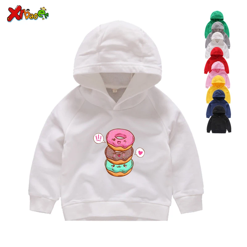 Hoodies Children's Printed Lovely Doughnuts Hoodies Sweatshirts Boys Girls Like The Cotton Hoodies Vest for Ages Girl Hoodies