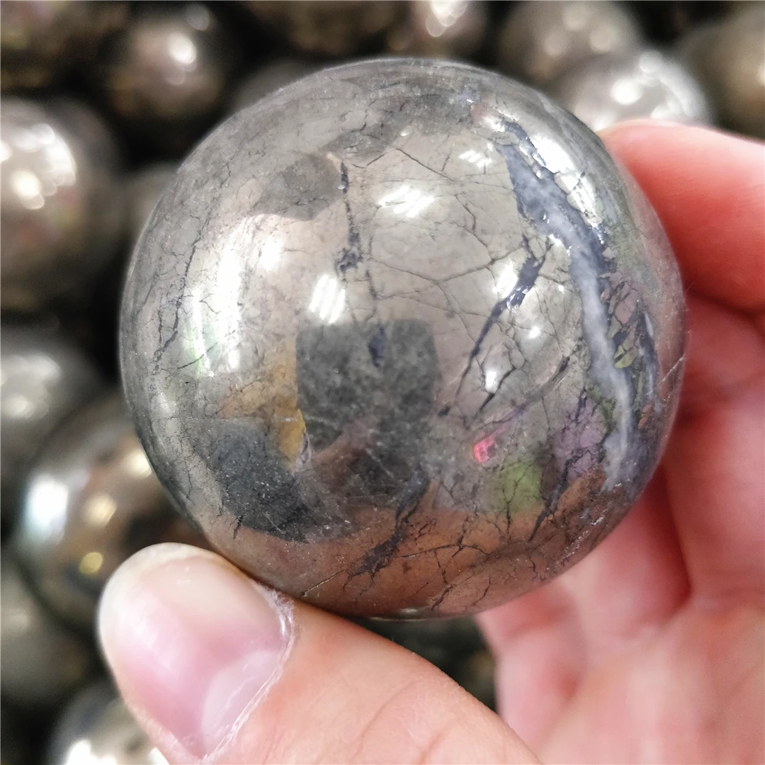 Rare Crystals Stone Spheres Natural Copper Pyrite Mineral Mine Chalcopyrite Quartz Ores Ball Collectibles Gemstones Home Decor