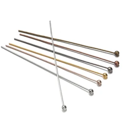 200pcs/lot 18 20 25 30 40 mm Metal Ball Head Pins 0.5mm Rod Needles Connector for Diy Jewelry Making Beading Findings Supplies