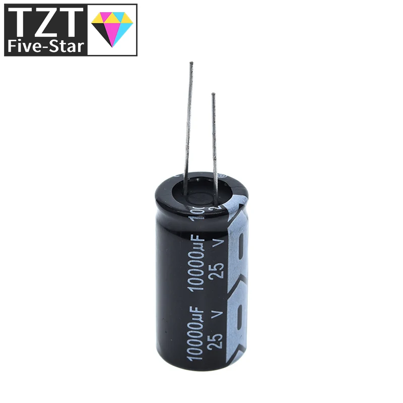 1/3 Stück Aluminium-Elektrolytkondensator 25V / 10000 UF 25V/10000UF Elektrolytkondensator Größe 18*35 mm steckbar 25V 10000UF – Detail 6