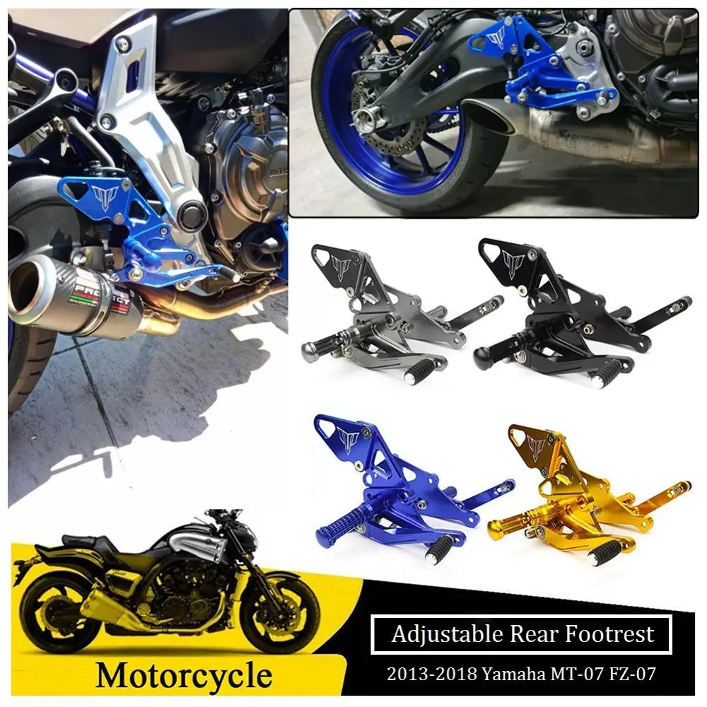 

CNC Motorcycle Billet Rearset Rear Set Foot Pegs Pedal Footrest For 2013-2020 Yamaha MT FZ 07 MT07 FZ07 MT-07 FZ-07 2018 2019